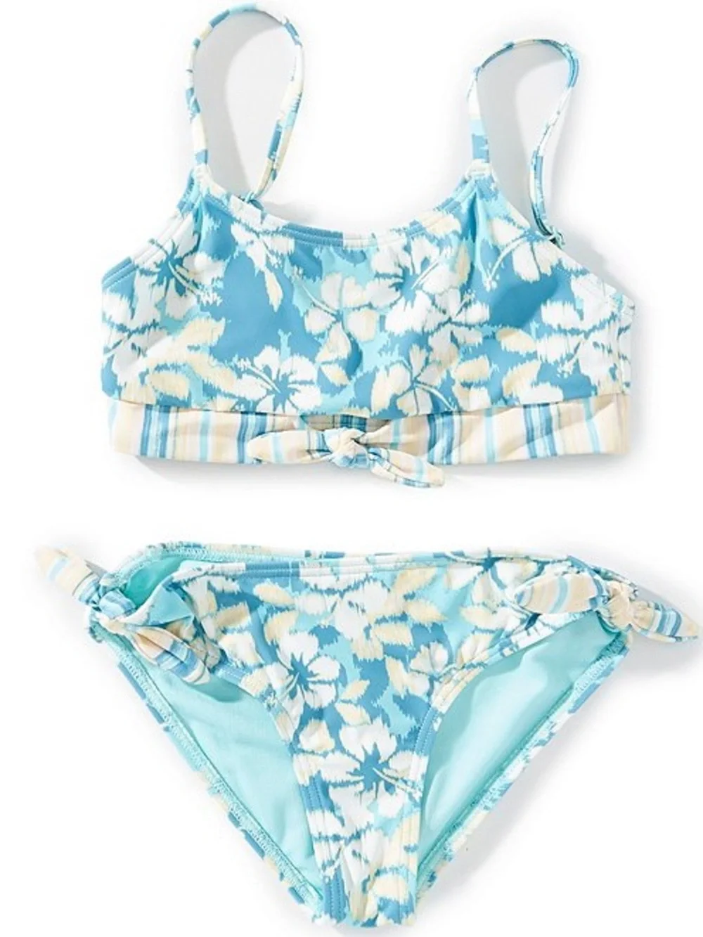 NWT! Girls Hibiscus Mirage Hipster Bikini 2-Piece Swimsuit Sz 10